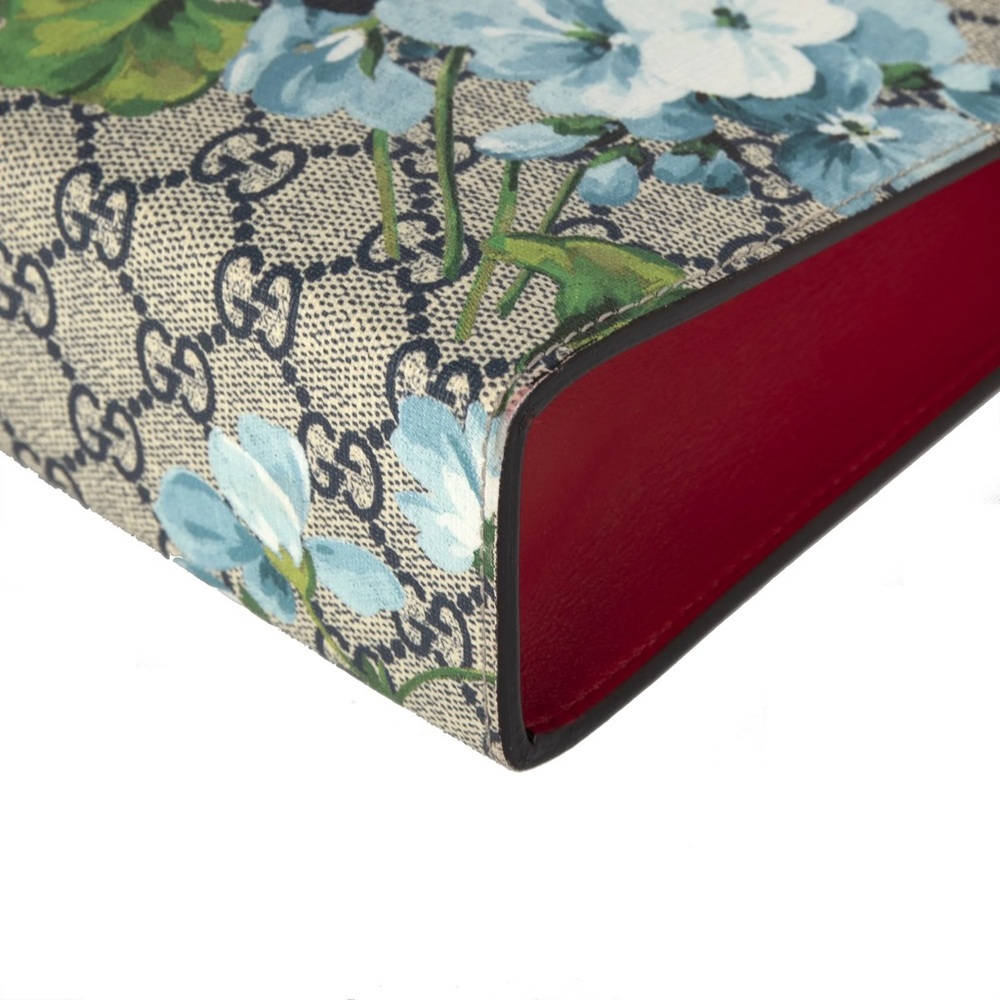 Gucci Floral Blue and Green Clutch - Picture 9 of 12